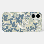 Japanische Blue Leaf-Blume Case-Mate iPhone Hülle (Rückseite (Horizontal))