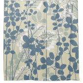 Japanische Blue Leaf-Blume Duschvorhang (Vorderseite)