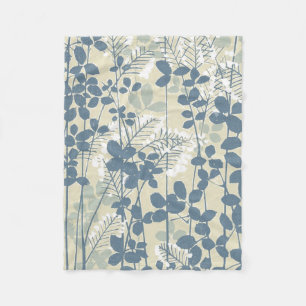 Japanische Blue Leaf-Blume Fleecedecke