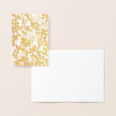 Japanische Blue Leaf-Blume Folienkarte (Anzeige)