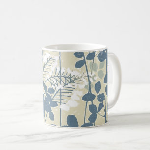 Japanische Blue Leaf-Blume Kaffeetasse