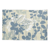 Japanische Blue Leaf-Blume Kissenbezug (Rückseite)