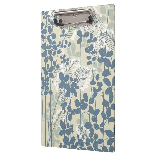 Japanische Blue Leaf-Blume Klemmbrett (Links)