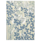 Japanische Blue Leaf-Blume Klemmbrett (Rückseite)