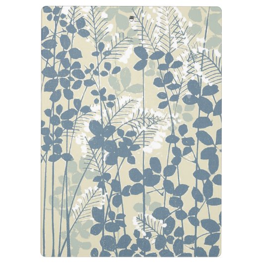 Japanische Blue Leaf-Blume Klemmbrett (Rückseite)