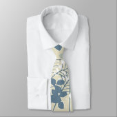 Japanische Blue Leaf-Blume Krawatte (Gebunden)