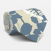 Japanische Blue Leaf-Blume Krawatte (Gerollt)