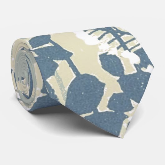 Japanische Blue Leaf-Blume Krawatte (Gerollt)