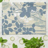 Japanische Blue Leaf-Blume Küchentuch (Gefaltet)