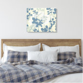 Japanische Blue Leaf-Blume Leinwanddruck (Insitu (Schlafzimmer))