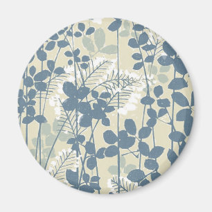 Japanische Blue Leaf-Blume Magnet