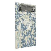 Japanische Blue Leaf-Blume Mini Klemmbrett (Schrägansicht)