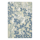 Japanische Blue Leaf-Blume Mini Klemmbrett (Rückseite)