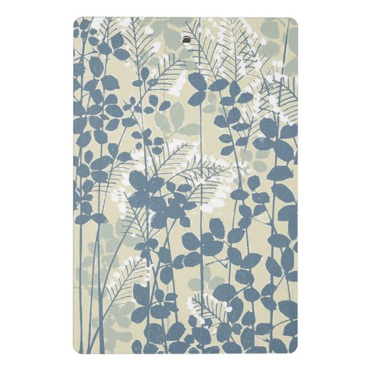 Japanische Blue Leaf-Blume Mini Klemmbrett (Rückseite)