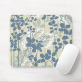 Japanische Blue Leaf-Blume Mousepad (Mit Mouse)