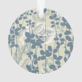 Japanische Blue Leaf-Blume Ornament (Rückseite)