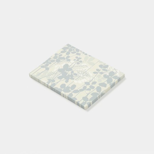 Japanische Blue Leaf-Blume Post-it Klebezettel (angewinkelt)