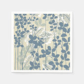 Japanische Blue Leaf-Blume Serviette (Vorderseite)