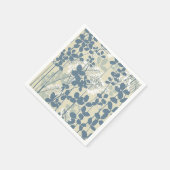 Japanische Blue Leaf-Blume Serviette (Ecke)