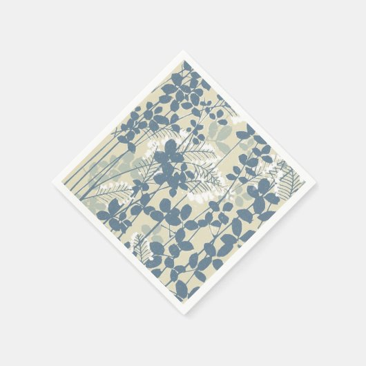 Japanische Blue Leaf-Blume Serviette (Ecke)