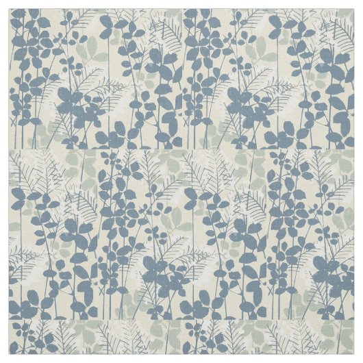 Japanische Blue Leaf-Blume Stoff (Muster)