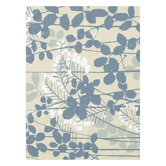 Japanische Blue Leaf-Blume Tischdecke (Vorderseite)