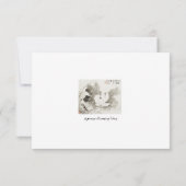 Japanische blühende Lotus (19. Jahrhundert) Vintag Dankeskarte (Rückseite)