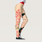JAPANISCHE BLUME ART DRUCKTE LEGGINGS (Rechts)