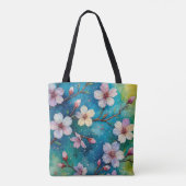 Japanische Blume Art Sakura Tasche (Rückseite)