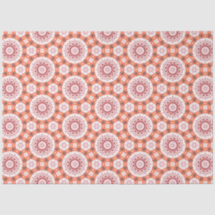 japanische Blume-Design in orange-weißem Dekodierf Seidenpapier