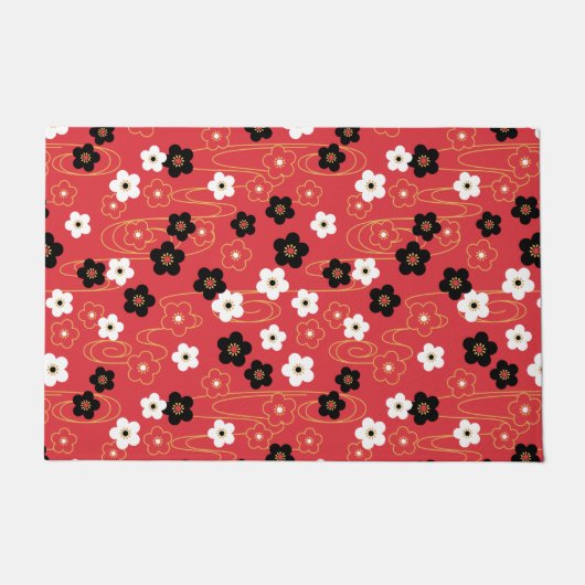 Japanische Blume Fußmatte (Vorderseite)