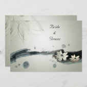 Japanische Blume Hochzeitseinladung Einladung (Vorne/Hinten)