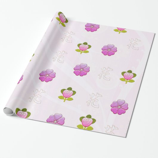 Japanische Blume Jeweled Geschenkpapier (Ungerollt)