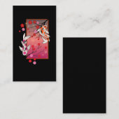 Japanische Blume Koi Fish Art Visitenkarte (Vorne/Hinten)