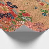 Japanische Blume-Lüftermuster Geschenkpapier (Ecke)