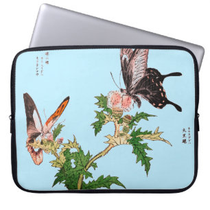 JAPANISCHE BLUME MIT SCHALTFLÄCHEN Elektronik-Bag Laptopschutzhülle