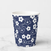 Japanische Blume Pappbecher (Rückseite)