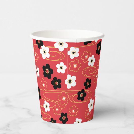 Japanische Blume Pappbecher (Rechts)