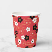 Japanische Blume Pappbecher (Vorderseite)