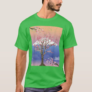 Japanische Blume Rosa Sakura Tree Mountain Cherry T-Shirt