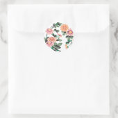 Japanische Blume Runder Aufkleber (Tasche)