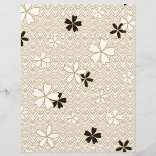 Japanische Blume - Scrapbook Paper Elegant Flora