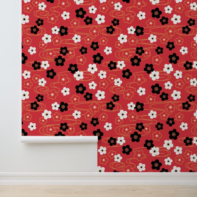 Japanische Blume Tapete (Anwendung)