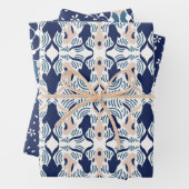 Japanische BLUME UND KOI FISH, weiß und blau CREAM Geschenkpapier Set (Beispiel)