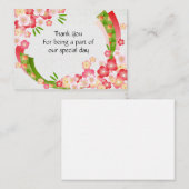 Japanische Blume Vielen Dank an Ihre Karten (Vorne/Hinten)