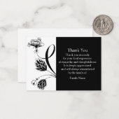 Japanische Blume Vielen Dank Karten (Vorderseite/Rückseite Beispiel)