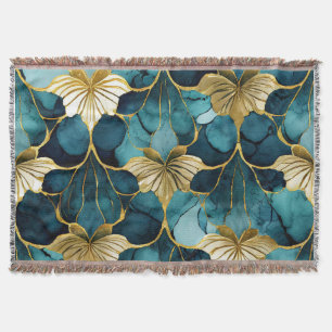 Japanische Blumen Teal Gold Decke