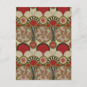 Japanische Blumen Vintage Tapete Postkarte