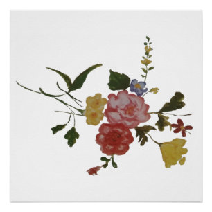 Japanische Blumenkunst Poster