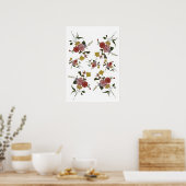 Japanische Blumenkunst Poster (Küche)